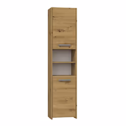 Topeshop S40 ARTISAN, Chêne, Sur pied, 6 étagères, 2 portes(s), Tableau à particules, Mat
