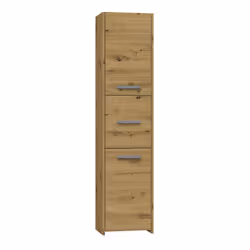 Topeshop S43 ARTISAN, Chêne, Sur pied, 6 étagères, 3 portes(s), Tableau à particules, Mat
