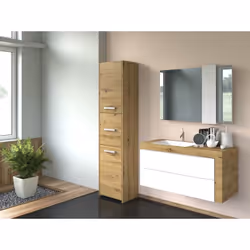Topeshop S43 ARTISAN armoire de rangement de salle de bain Chêne
