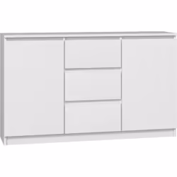 Topeshop 2D3S BIEL, Blanc, 3 tiroir(s), Tableau à particules, Monochromatique, Moderne, Tableau à particules