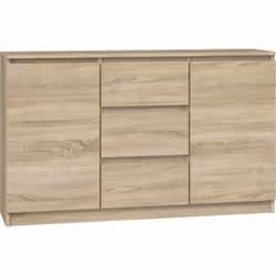 Topeshop KOMODA 2D3S DĄB SONOMA, Chêne, 3 tiroir(s), Tableau à particules, Monochromatique, Moderne, Tableau à particules