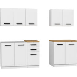 Topeshop KUCHNIA SET 200 BIEL ensemble de meuble de salle à manger et de cuisine