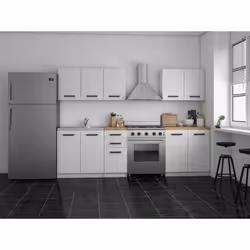 Topeshop KUCHNIA SET 200 BIEL ensemble de meuble de salle à manger et de cuisine