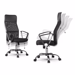 Topeshop KRZESŁO NEMO CZARNE chaise et fauteuil de bureau Siège rembourré Dossier grillagé