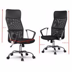 Topeshop KRZESŁO NEMO CZARNE chaise et fauteuil de bureau Siège rembourré Dossier grillagé