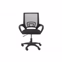 Topeshop FOTEL MORIS CZERŃ chaise et fauteuil de bureau Siège rembourré Dossier grillagé