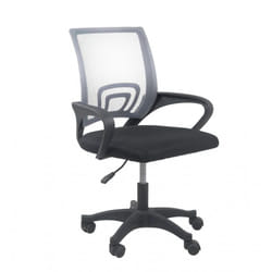 Topeshop FOTEL MORIS SZARY chaise et fauteuil de bureau Siège rembourré Dossier grillagé