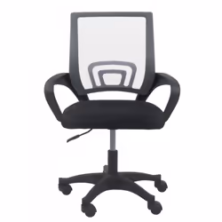 Topeshop FOTEL MORIS SZARY chaise et fauteuil de bureau Siège rembourré Dossier grillagé