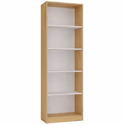 Bibliothèque 5 étagères, CLASSEURS, JOUETS PARFAITE POUR LE BUREAU ET LA CHAMBRE MODÈLE : R60 COULEUR : CHÊNE ARTISAN / BLANC ...