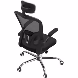 Topeshop FOTEL DORY SZARY chaise et fauteuil de bureau Siège rembourré Dossier grillagé
