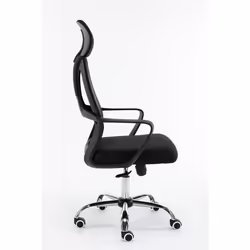 Topeshop FOTEL NIGEL CZERŃ chaise et fauteuil de bureau Siège rembourré Dossier grillagé