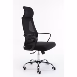 Topeshop FOTEL NIGEL CZERŃ chaise et fauteuil de bureau Siège rembourré Dossier grillagé