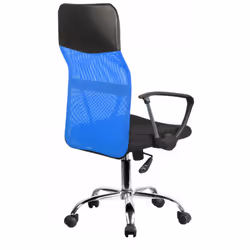 Topeshop KRZESŁO NEMO NIEBIESKIE chaise et fauteuil de bureau Siège rembourré Dossier grillagé