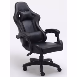 Topeshop FOTEL REMUS CZERŃ chaise et fauteuil de bureau Siège rembourré Dossier rembourré
