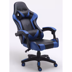 Topeshop FOTEL REMUS NIEBIESKI chaise et fauteuil de bureau Siège rembourré Dossier rembourré