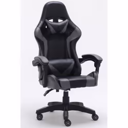Topeshop FOTEL REMUS SZARY chaise et fauteuil de bureau Siège rembourré Dossier rembourré