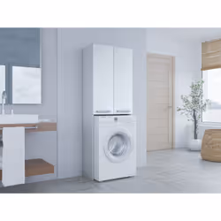 Topeshop POLA DD BIEL armoire de rangement de salle de bain Blanc