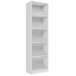 Topeshop R50 BIEL, Blanc, 5 étagères, Tableau à particules, Tableau à particules