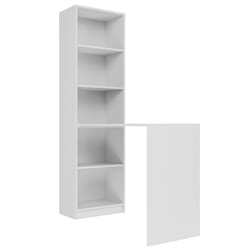 Topeshop R50 BIEL Z BIURKIEM bureau d'ordinateur Blanc