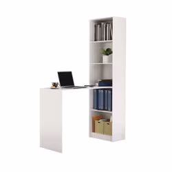 Topeshop R50 BIEL Z BIURKIEM bureau d'ordinateur Blanc