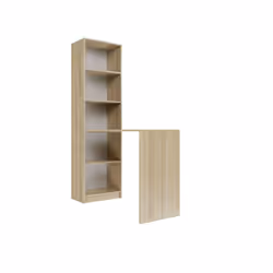 Topeshop R50 SON Z BIURKIEM, Coin, Forme rectangulaire, Tableau à particules, Jouer, Home office, Bureau, Mat, Couleur chêne