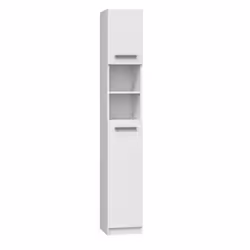 Topeshop MARBELA BIEL, Blanc, Sur pied, 5 étagères, 2 portes(s), Tableau à particules, Mat