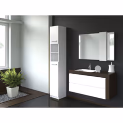 Topeshop MARBELA BIEL armoire de rangement de salle de bain Blanc