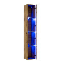 Vitrine verticale - Switch WW 1 - L 30 cm x P 30 cm x H 180 cm - Bois