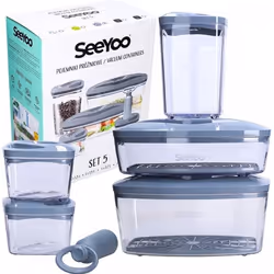 Récipients sous vide - DAFI - SeeYoo SET5 - 5 pièces - Plastique - Compatible congélateur et lave-vaisselle