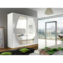 Armoire - Armoire Atlanta 102 84097 - Mobilier1.fr - Blanc - White - Glissement 180x215x58cm