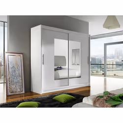 Armoire - Armoire Atlanta 106 84118 - Mobilier1.fr - Blanc - White - Glissement 180x215x58cm