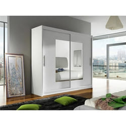 Armoire - Armoire Atlanta 106 84118 - Mobilier1.fr - Blanc - White - Glissement 180x215x58cm