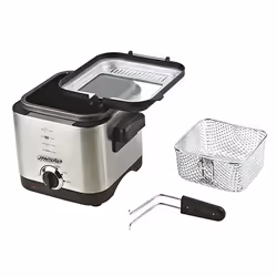 Mesko Home MS 4910 friteuse Unique 1,5 L Autonome 900 W Noir, Acier satin