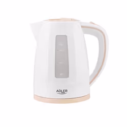 Adler AD 1264, 1,7 L, 2200 W, Noisettes, Blanc, Plastique, Indicateur de niveau d'eau