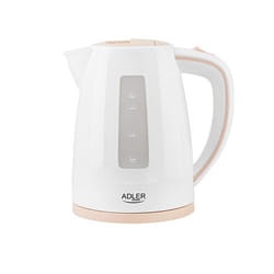 Adler AD 1264 bouilloire 1,7 L 2200 W Noisettes, Blanc