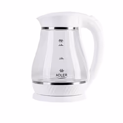 Adler AD 1274 bouilloire 1,7 L 2200 W Transparent, Blanc