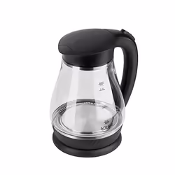 Adler AD 1274 B, 1,7 L, 2200 W, Noir, Transparent, Verre, Indicateur de niveau d'eau