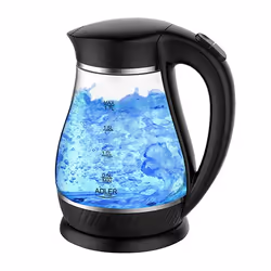 Adler AD 1274 B bouilloire 1,7 L 2200 W Noir, Transparent
