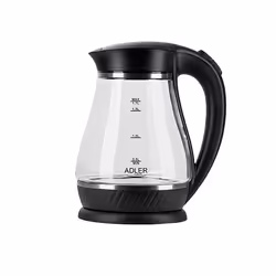 Adler AD 1274 B bouilloire 1,7 L 2200 W Noir, Transparent