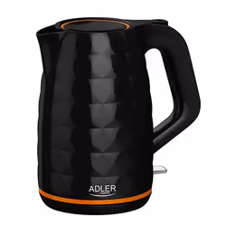 Adler AD 1277 B, 1,7 L, 2200 W, Noir, Plastique, Indicateur de niveau d'eau, Sans fil