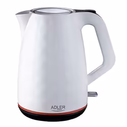 Adler AD 1277 W, 1,7 L, 2200 W, Blanc, Plastique, Indicateur de niveau d'eau, Sans fil