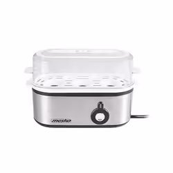 Mesko Home MS 4485 cuiseur d'oeufs 3 œufs 210 W Noir, Argent, Transparent
