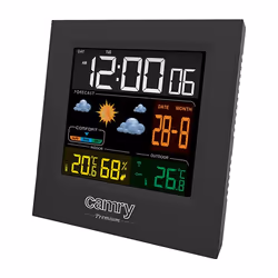 Camry Premium CR 1166, Noir, Hygromètre d'intérieur, Thermomètre d'intérieur, Hygromètre extérieur, Thermomètre d'extérieur,  ...