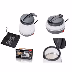 Adler AD 1279 bouilloire 0,6 L 750 W Noir, Blanc - Vue supplémentaire 9