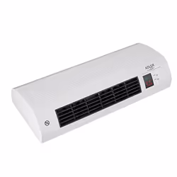 Adler AD 7714, Chauffage de ventilateur électrique, Vitrocéramique, Intérieure, Mur, Noir, Blanc, Plastique