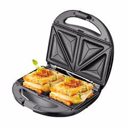 Adler AD 3040 gaufrier et appareil à croque-monsieur 1200 W Noir, Gris