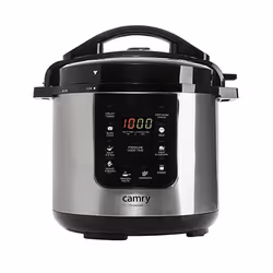 Camry Premium CR 6409, 6 L, 1000 W, Noir, Acier inoxydable, Acier inoxydable, Tactile, Manuel