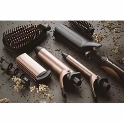 Camry Premium CR 2024 brosse soufflante et fer à lisser Kit d'accessoires de coiffure À chaleur Noir, Or rose 1200 W - Vue supplémentaire 15
