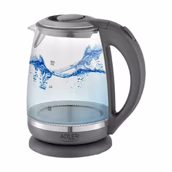 Adler AD 1286 bouilloire 2 L 2200 W Gris, Transparent