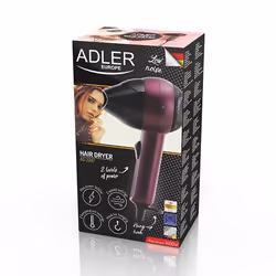 Adler AD 2247 sèche-cheveux 1400 W Noir, Violet - Vue supplémentaire 9